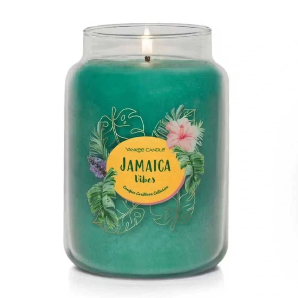 YANKEE CANDLE NWT jamaica vibes premium glass jar candle -22oz